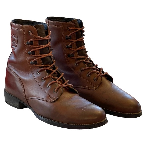 Ariat Other - Ariat Heritage Lacer II Leather Western
Roper Brown Lace Up Kiltie Boots 7.5 B